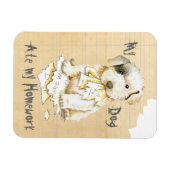 私のシーラムテリア食べーの宿題 マグネット (横)