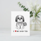 私のシ Shih Tzu ポストカードが好き ポストカード (スタンド正面)