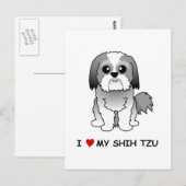 私のシ Shih Tzu ポストカードが好き ポストカード (正面/裏面)