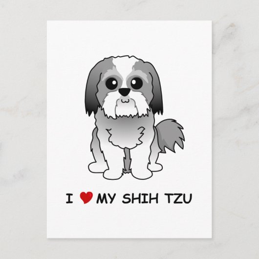 私のシ Shih Tzu ポストカードが好き ポストカード (正面)