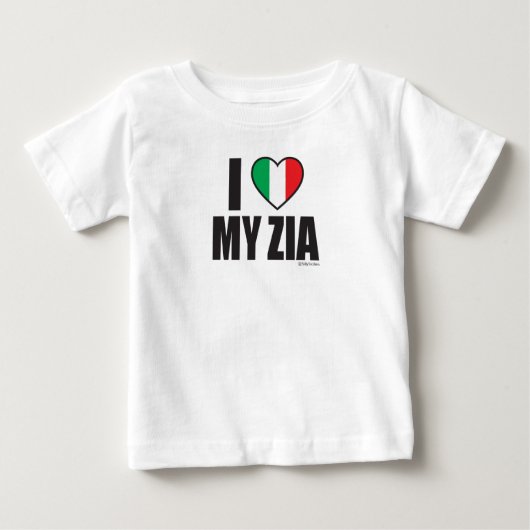 私のジアが大好き ホワイト ベビーTシャツ (正面)