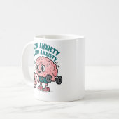 私のジムの不安はジムの不安がある コーヒーマグカップ (正面左)