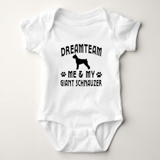 私のジャイアント・シュナウザー犬 ベビーボディスーツ (正面)