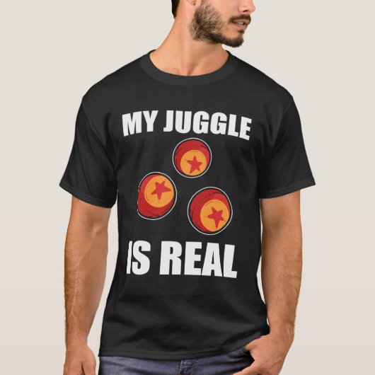 私のジャグリングはジャグ実在ラージャグリング Tシャツ (正面)