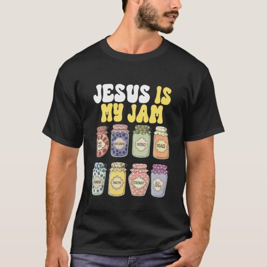 私のジャムはイエス様 宗教的な聖書の言葉 Tシャツ (正面)