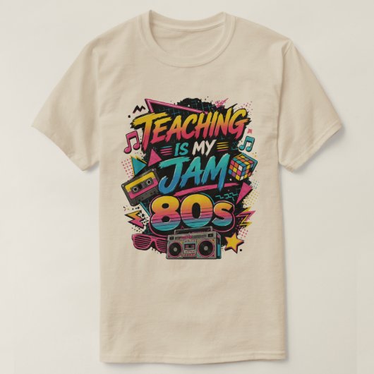 私のジャムはティーチング 80年代 Tシャツ (デザイン正面)