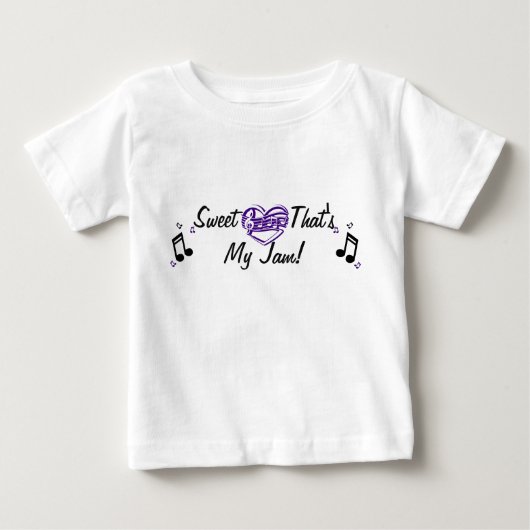 私のジャムハートベビーワンピース ベビーTシャツ (正面)