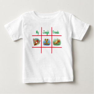 私のジャングルフレンズ幼児Tシャツ ベビーTシャツ