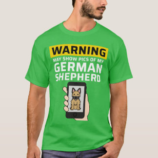 私のジャーマンシェパードの写真が表示される場合があります レトロ Tシャツ