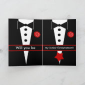 私のジュニアブライズマンに CUSTOM NAME カードタキシード4 招待状 (内部)