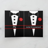 私のジュニアブライズメンカード タキシードとローズ付き 招待状 (内部)