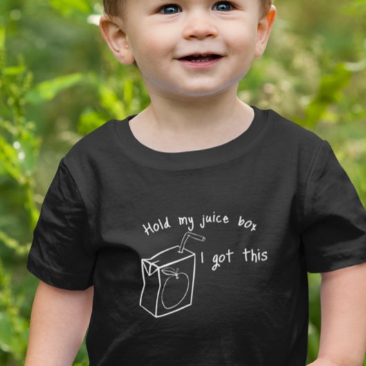 私のジュースの箱を持っ得て ベビーTシャツ