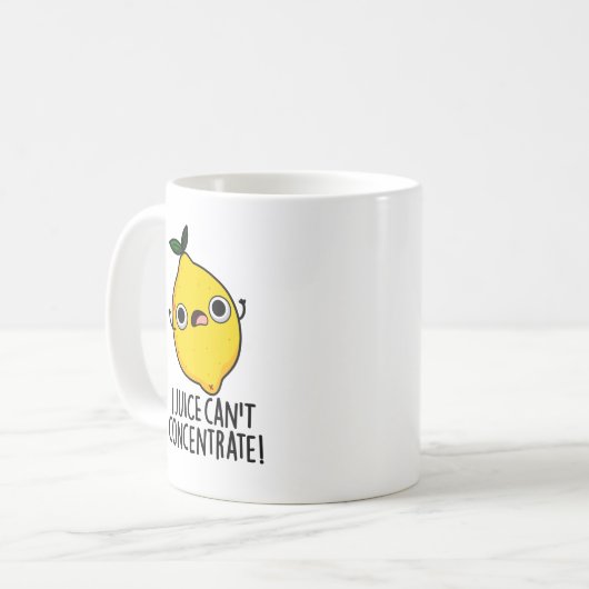 私のジュースはレモンパおもしろいンを濃縮できない コーヒーマグカップ (正面左)
