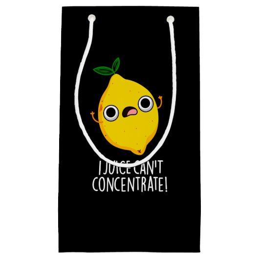 私のジュースはレモンパおもしろいン濃いBGを集中できない スモールペーパーバッグ (正面)