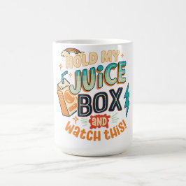 私のジュースボックスを持ってて これ見て コーヒーマグカップ