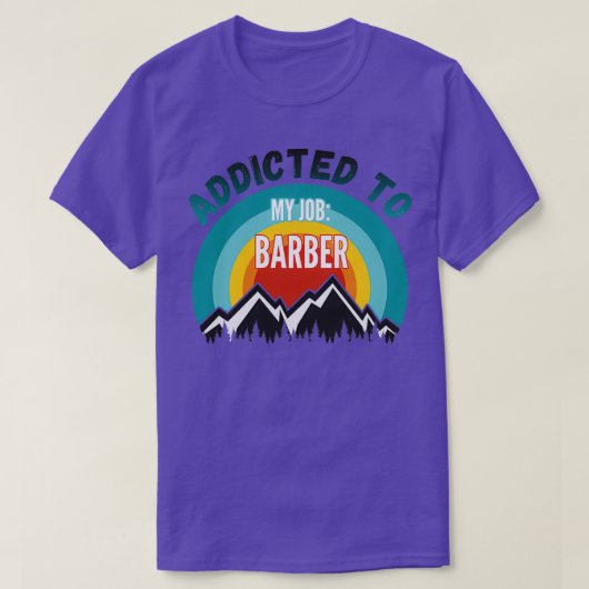私のジョブ理容師中毒 Tシャツ (デザイン正面)