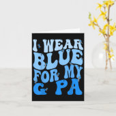 私のジーおじいちゃんのために青を身に着ける T1d 糖尿病A カード (黄色い花)