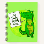 私のスおもしろいケッチブックのワニの漫画 ノートブック (正面)