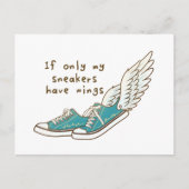 私のスもしニーカーだけは翼を持つ ポストカード (正面)