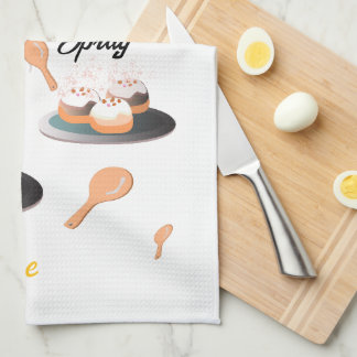 私のスイーツ キッチンタオル