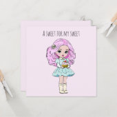 私のスイートなバレンタインにぴったり カード (正面/裏面インサイチュ)