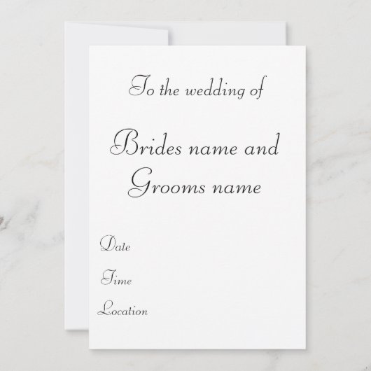 私のスウィートバニー ラブ ヴェンジェンス ウェディング 招待状 (裏面)