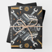 私のスキル走深いは優れたエンジン整備士のような ラッピングペーパーシート (インサイチュ)