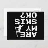 私のスキーは大丈夫？面白いスキーヤーの名言 ポストカード (正面/裏面)