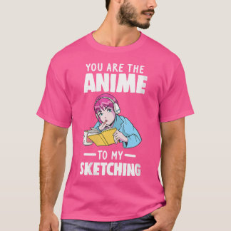 私のスケッチのアニメスケッチにアニメを女性化 Tシャツ