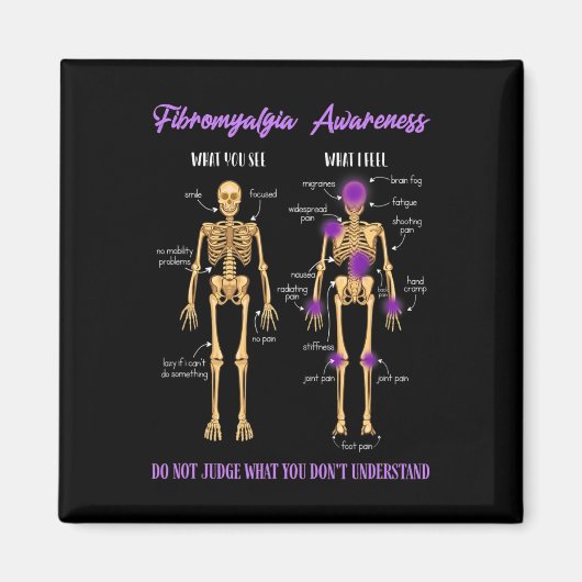 私のスケルトン感じ線維筋痛が見える マグネット (正面)