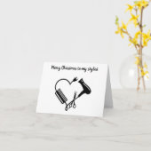 私のスタイリストに***クリスマス*** カード (黄色い花)