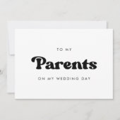 私のスタイリッシュ結婚式のデイカードで両親にレトロ (正面)