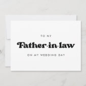 私のスタイリッシュ結婚式のデイカードで義理の父に (正面)