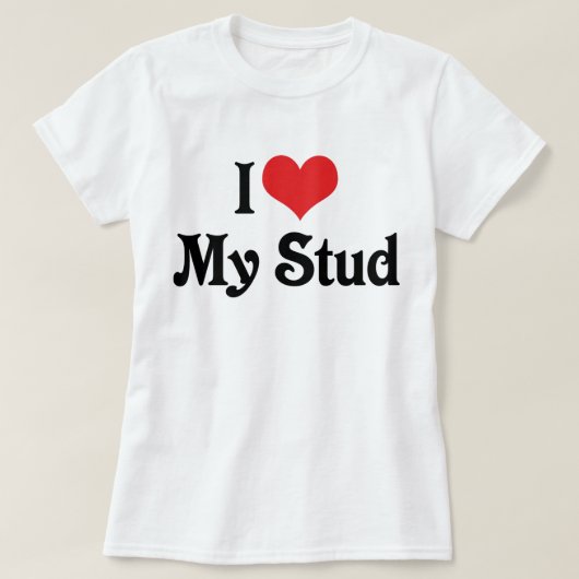 私のスタッドが大好き Tシャツ (デザイン正面)