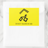 私のステッカーにスニックはクラッシュしない 長方形シール (バッグ)