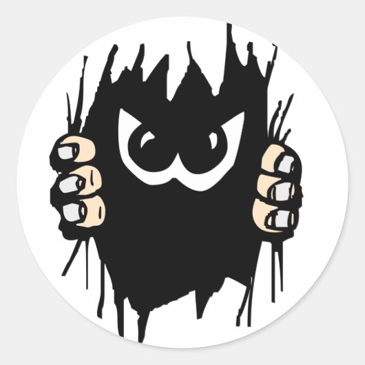 私のステッカーにモンスター ラウンドシール (正面)