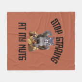 私のストップナッツを見てる – リスおもしろいレル恋人ファイル フリースブランケット (正面(横))