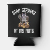 私のストップナッツを見てる – リスおもしろいレル愛好家 缶クーラー (正面)