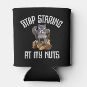 私のストップナッツを見てる – リスおもしろいレル愛好家 缶クーラー (裏面)