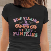 私のストップパンプキンスハロウィーンの魔女を見つめて Tシャツ