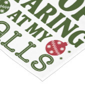 私のストップボールの汚いクリスマスのユーモアを見つめて ショートテーブルランナー (コーナー)