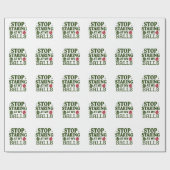 私のストップボールの汚いクリスマスのユーモアを見つめて ラッピングペーパー (フラット)