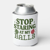 私のストップボールの汚いクリスマスのユーモアを見つめて 缶クーラー (缶正面)