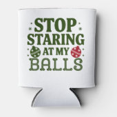 私のストップボールの汚いクリスマスのユーモアを見つめて 缶クーラー (正面)