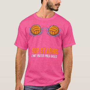 私のストップ水球ボールを見つめて水球Wome Tシャツ