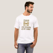 私のストップ胸を見つめて Tシャツ (正面フル)