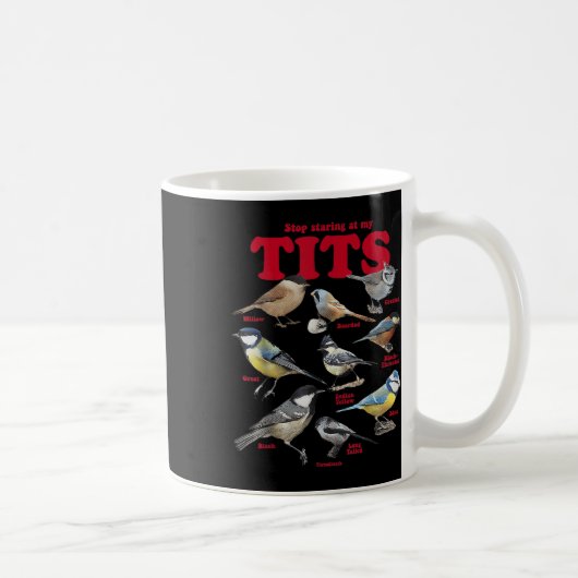 私のストップ鳥を見つめて コーヒーマグカップ (右)
