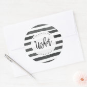 私のストライプのアッシャーのステッカーを ラウンドシール (封筒)