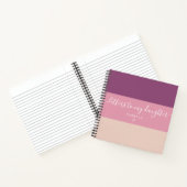 私のストライプ娘への手紙Keepsake Journal ノートブック (内部)