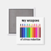 私のストレス削減の武器 マグネット (正面/裏面)